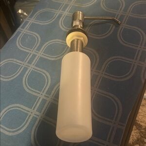 Stainless Steel Soap Dispenser with White Bottle